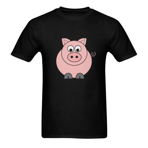 Fat Pink Pig Sunny Men's T- shirt (Model T06)
