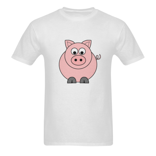 Fat Pink Pig Sunny Men's T- shirt (Model T06)