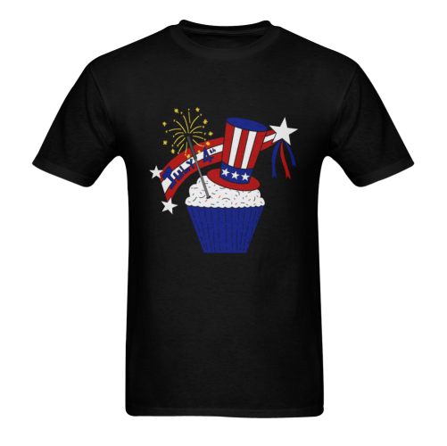 July 4th Cake Sunny Men's T- shirt (Model T06)