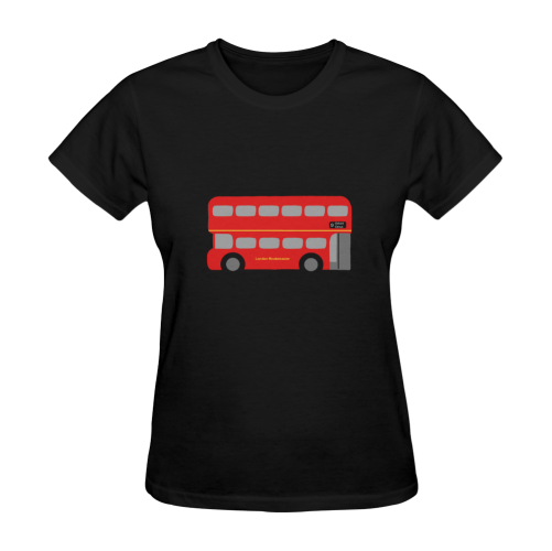Red Routemaster Bus Sunny Women's T-shirt (Model T05)