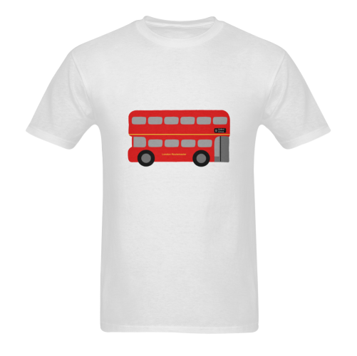 Red Routemaster Bus Sunny Men's T- shirt (Model T06)
