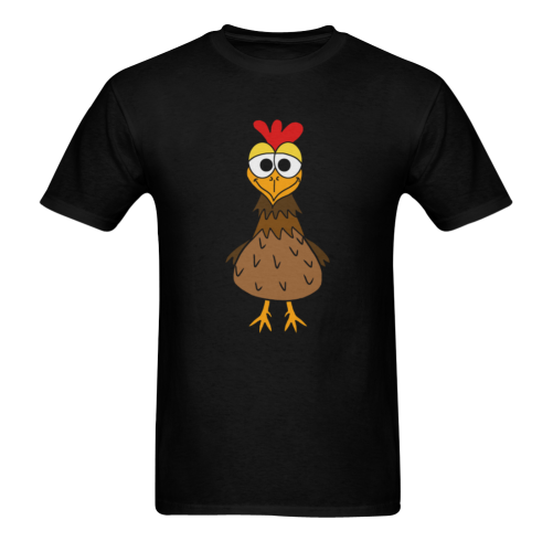 Silly Cartoon Chicken Sunny Men's T- shirt (Model T06)