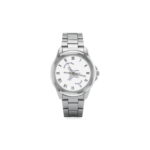 Code Your Way (Dark) Unisex Stainless Steel Watch(Model 103)