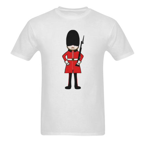 Cartoon Soldier: Queen's Royal Guard Sunny Men's T- shirt (Model T06)