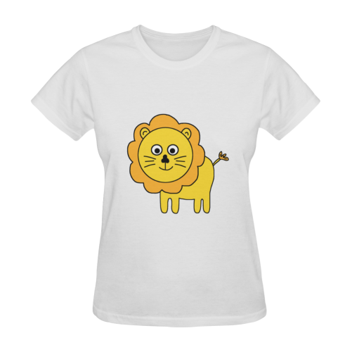 Cartoon Lion Sunny Women's T-shirt (Model T05)