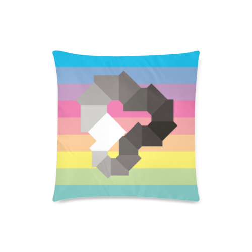 Square Spectrum (Grayscale) Custom Zippered Pillow Case 18"x18"(Twin Sides)