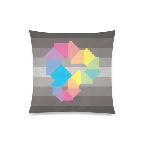 Square Spectrum (Rainbow) Custom Zippered Pillow Case 20"x20"(Twin Sides)
