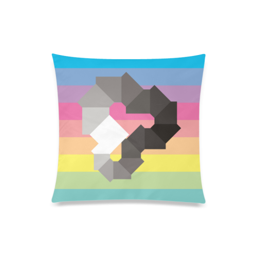 Square Spectrum (Grayscale) Custom Zippered Pillow Case 20"x20"(Twin Sides)