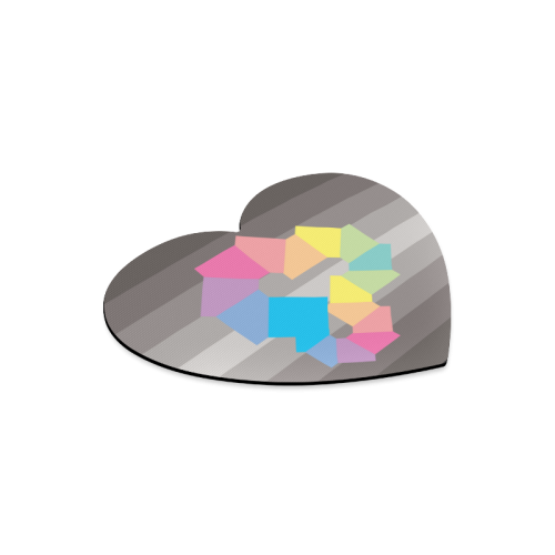 Square Spectrum (Rainbow) Heart-shaped Mousepad