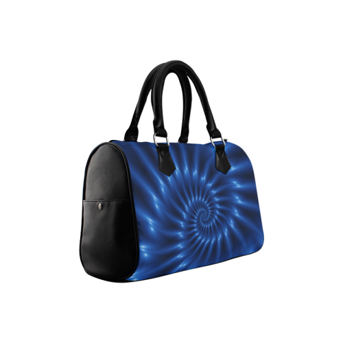 Glossy Blue Spiral Handbag Boston Handbag (Model 1621)