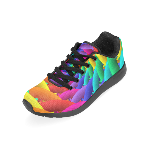 Psychedelic Rainbow Spiral Running Shoes Women’s Running Shoes (Model 020)