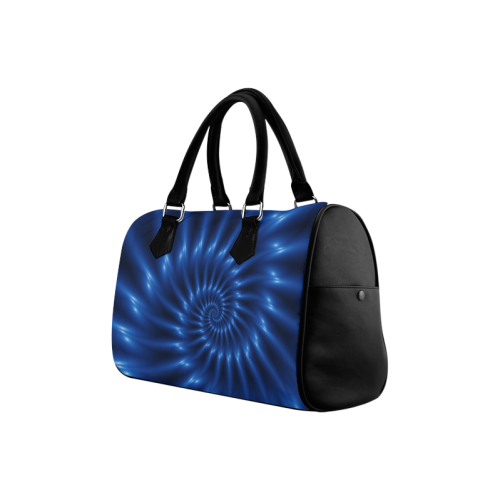 Glossy Blue Spiral Handbag Boston Handbag (Model 1621)