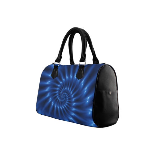 Glossy Blue Spiral Handbag Boston Handbag (Model 1621)