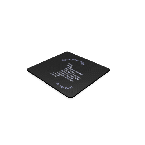 Code Your Way (Light) Square Coaster