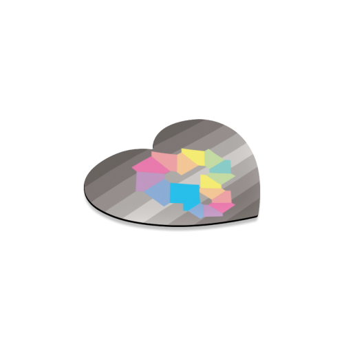 Square Spectrum (Rainbow) Heart Coaster