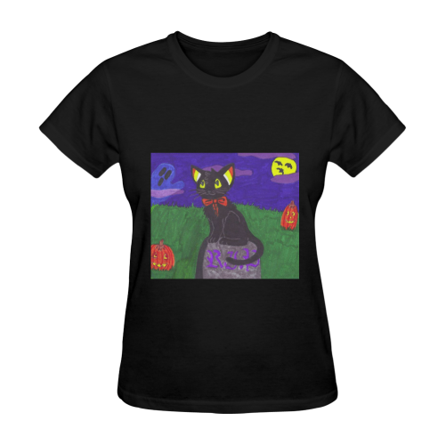 Halloweenkitty2 Shirt Sunny Women's T-shirt (Model T05)