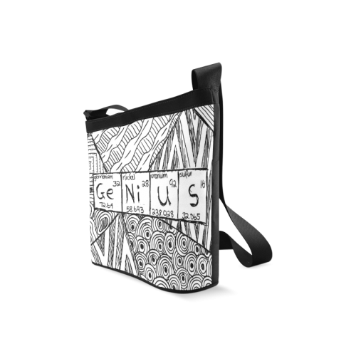 Genius Black and White design Crossbody Bags (Model 1613)