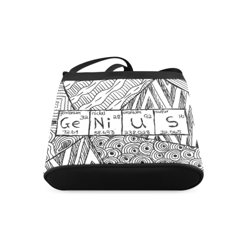Genius Black and White design Crossbody Bags (Model 1613)