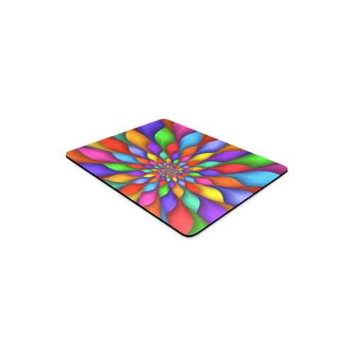 Psychedelic Rainbow Spiral Rectangle Mousepad