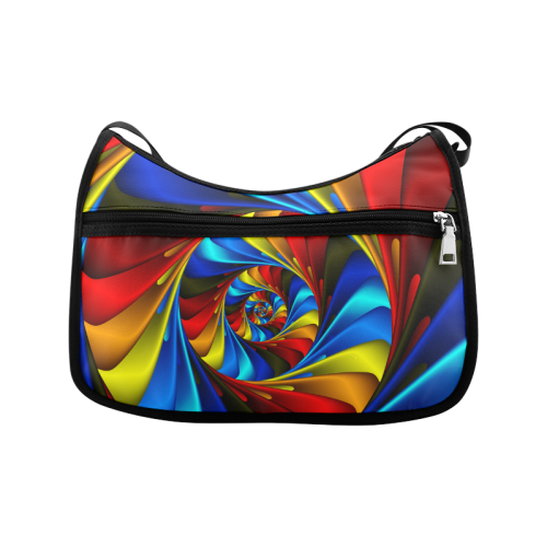 Colorful Spiral Fractal Crossbody Bags (Model 1616)