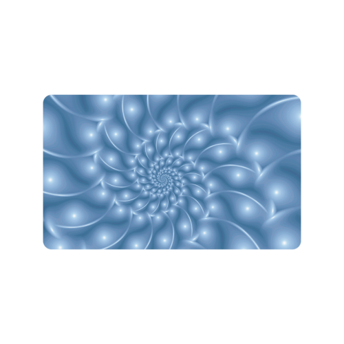Pastel Blue Glossy Spiral Fractal