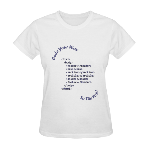 Code Your Way (Dark) Sunny Women's T-shirt (Model T05)