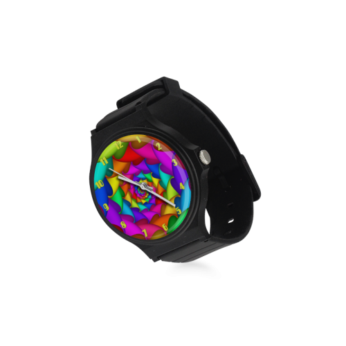Psychedelic Rainbow Spiral Watch