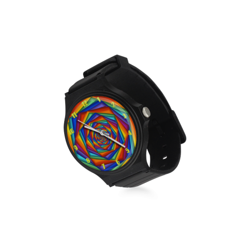 Psychedelic Rainbow Spiral Watch