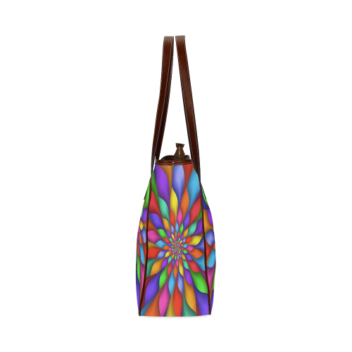 Psychedelic Rainbow Petals Tote Bag 13" Classic Tote Bag (Model 1644)