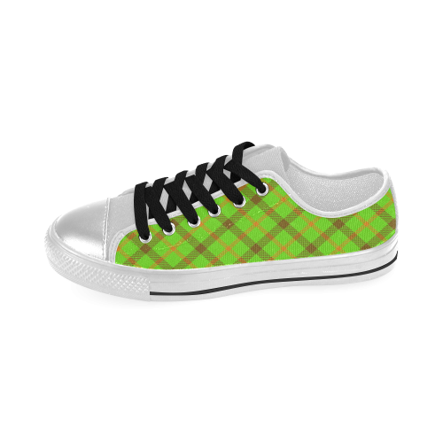 test plaid 1 Women's Classic Canvas Shoes (Model 018)