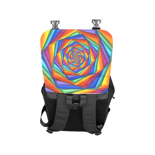 Psychedelic Rainbow Spiral Casual Shoulders Backpack Casual Shoulders Backpack (Model 1623)