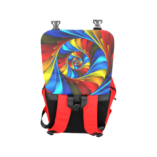 Psychedelic Rainbow Spiral Casual Shoulders Backpack Casual Shoulders Backpack (Model 1623)