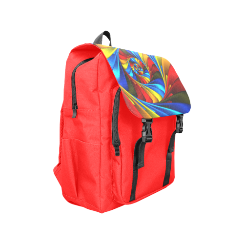 Psychedelic Rainbow Spiral Casual Shoulders Backpack Casual Shoulders Backpack (Model 1623)