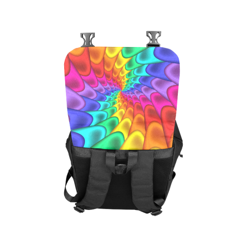 Psychedelic Rainbow Spiral Casual Shoulders Backpack Casual Shoulders Backpack (Model 1623)