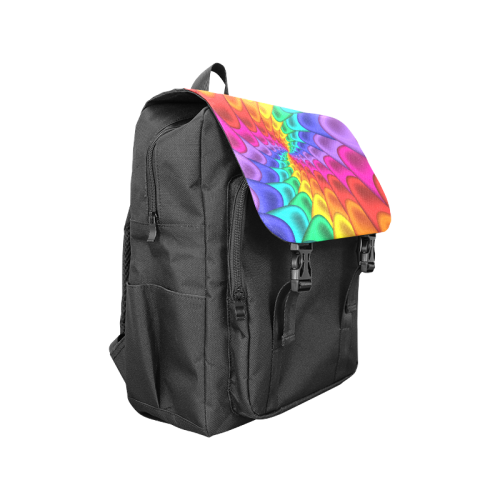 Psychedelic Rainbow Spiral Casual Shoulders Backpack Casual Shoulders Backpack (Model 1623)