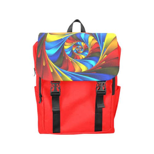 Psychedelic Rainbow Spiral Casual Shoulders Backpack Casual Shoulders Backpack (Model 1623)