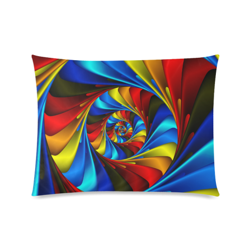 Psychedelic Rainbow Spiral Pillow Case one side 20x26 Custom Picture Pillow Case 20"x26" (one side)