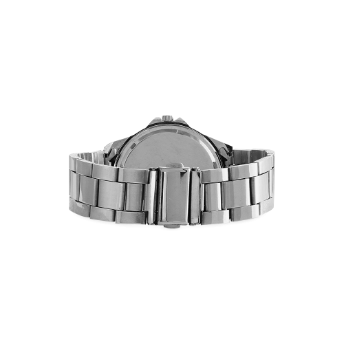 Conceptual Time Flies Bird Unisex Stainless Steel Watch(Model 103)