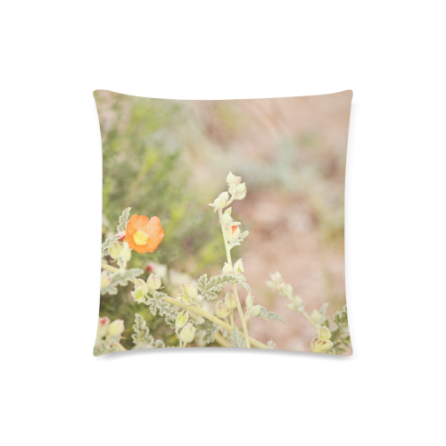 Desert Wild Flowers 4 Custom Zippered Pillow Case 18"x18"(Twin Sides)