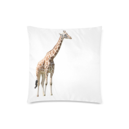Giraffe Custom Zippered Pillow Case 18"x18"(Twin Sides)