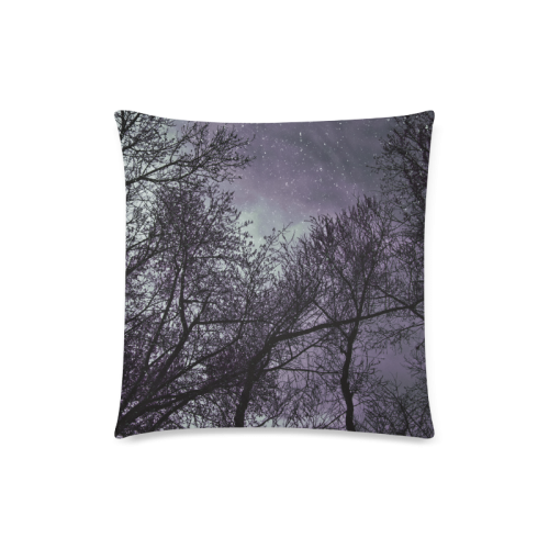 Purple Trees Custom Zippered Pillow Case 18"x18"(Twin Sides)