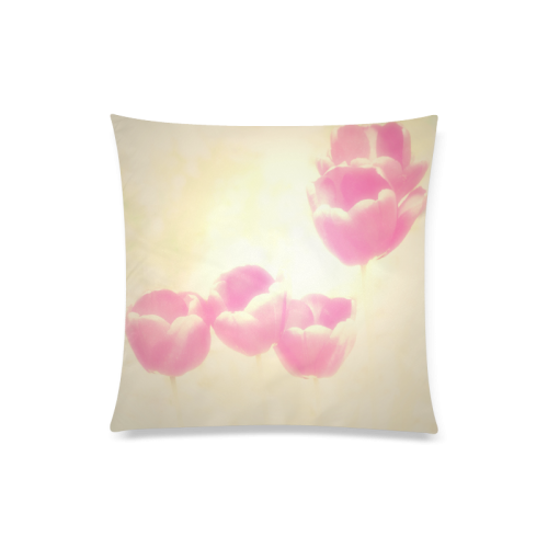 Ethereal Tulips Custom Zippered Pillow Case 20"x20"(Twin Sides)