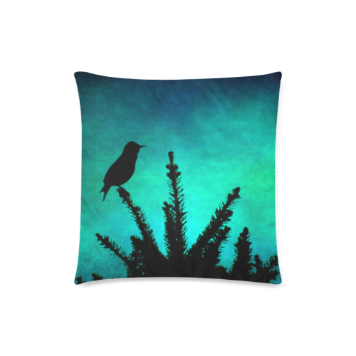 Silhouette Blues Custom Zippered Pillow Case 18"x18"(Twin Sides)