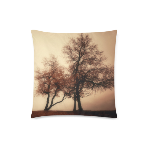 Rust Trees Custom Zippered Pillow Case 18"x18"(Twin Sides)