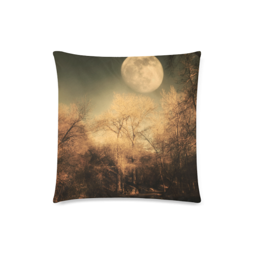 Full Moon Custom Zippered Pillow Case 18"x18"(Twin Sides)