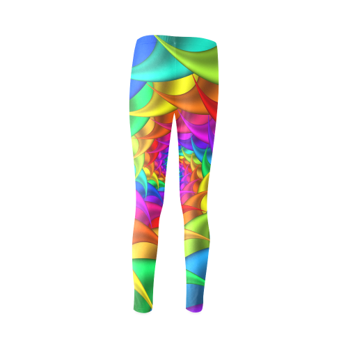 Psychedelic Rainbow Spiral Cassandra Women's Leggings (Model L01)