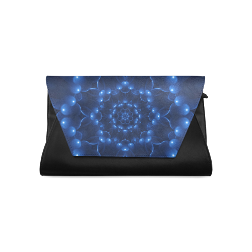 Glossy Blue Spiral Clutch Bag (Model 1630)