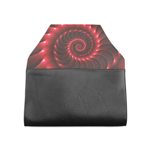 Glossy Red Spiral Clutch Bag (Model 1630)