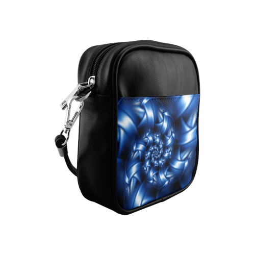 Glossy Blue Spiral Sling Bag (Model 1627)