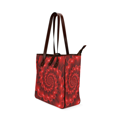 Red Glossy Spiral Classic Tote Bag (Model 1644)